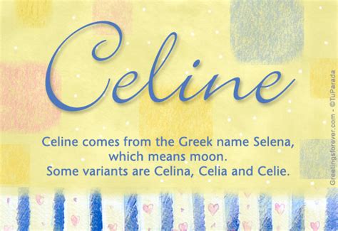 celine name meaning in tamil|Celine .